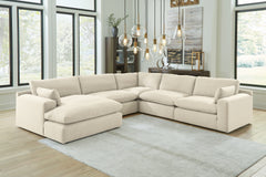 Diamond Furniture - Ashley Furniture - Elyza 5-Piece Sectional with Chaise - RAF 5-Piece Sectional with Chaise - 10006S6