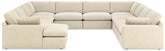 Diamond Furniture - Ashley Furniture - Elyza 10-Piece Sectional - RAF 10-Piece Sectional - 10006S8