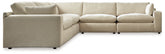 Diamond Furniture - Ashley Furniture - Elyza 5-Piece Sectional - RAF 5-Piece Sectional / Linen - 10006S5