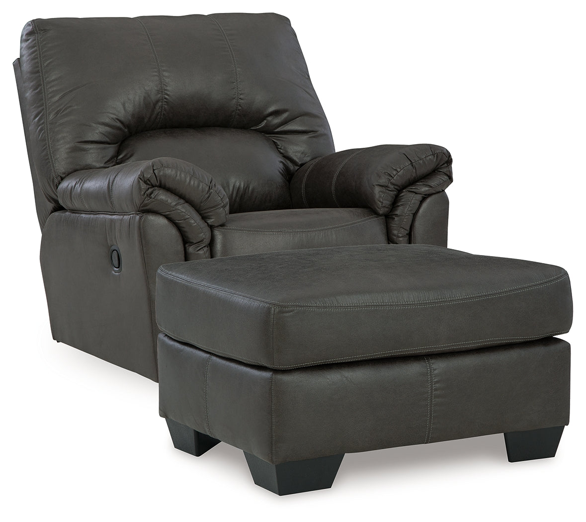 Diamond Furniture - Ashley Furniture - Bladen Recliner and Ottoman - Recliner and Ottoman - 12021U7