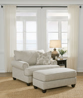 Diamond Furniture - Ashley Furniture - Asanti Oversized Chair and Ottoman - Oversized Chair and Ottoman - 13201U3