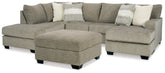 Diamond Furniture - Ashley Furniture - Creswell 2-Piece Sectional with Chaise and Ottoman - 2-Piece Sectional with Chaise and Ottoman - 15305U2