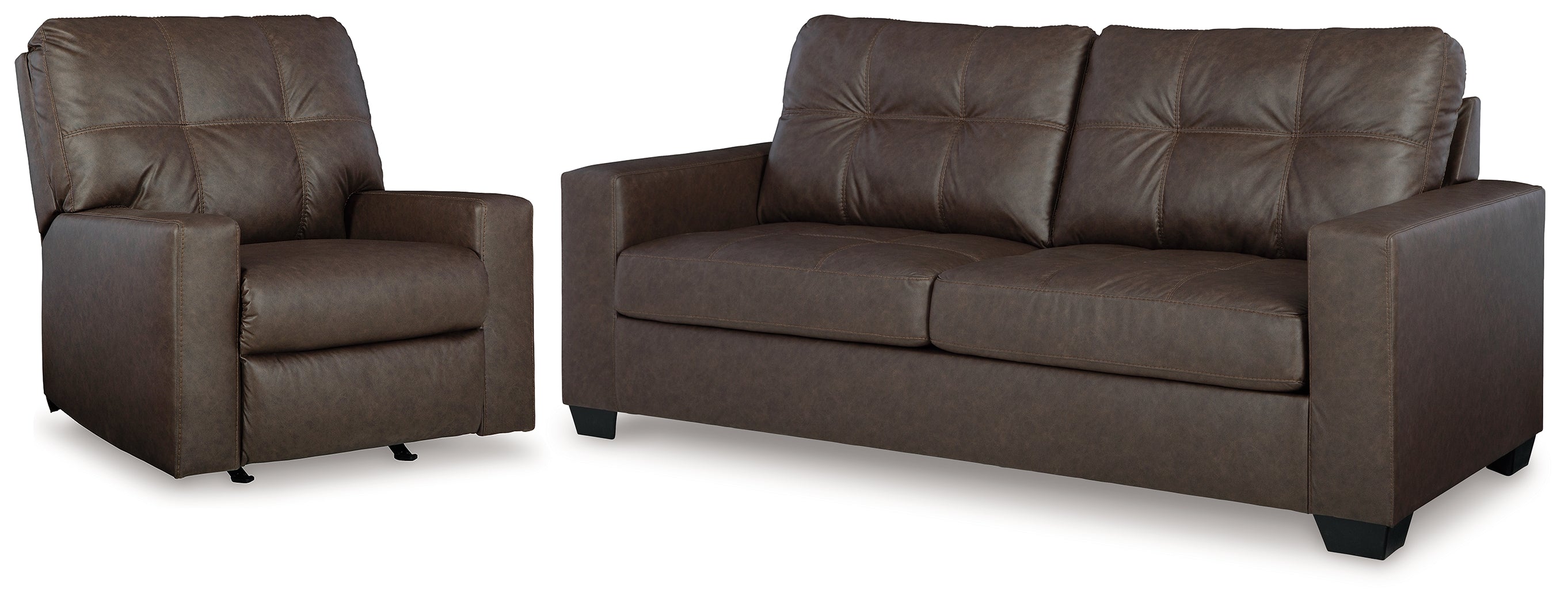 Diamond Furniture - Ashley Furniture - Barlin Mills Sofa and Recliner - Sofa and Recliner - 17003U3