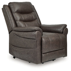 Diamond Furniture - Ashley Furniture - Oatman Power Lift Recliner - Power Lift Recliner / Carbon - 1800512