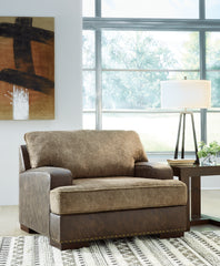 Diamond Furniture - Ashley Furniture - Alesbury Oversized Chair - Chair and a Half - 1870423