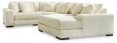 Diamond Furniture - Ashley Furniture - Lindyn 4-Piece Sectional with Chaise - RAF 4-Piece Sectional with Chaise - 21104S15