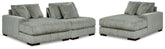 Diamond Furniture - Ashley Furniture - Lindyn 3-Piece Sectional with Double Chaise - RAF 3-Piece Sectional with Double Chaise - 21105S18