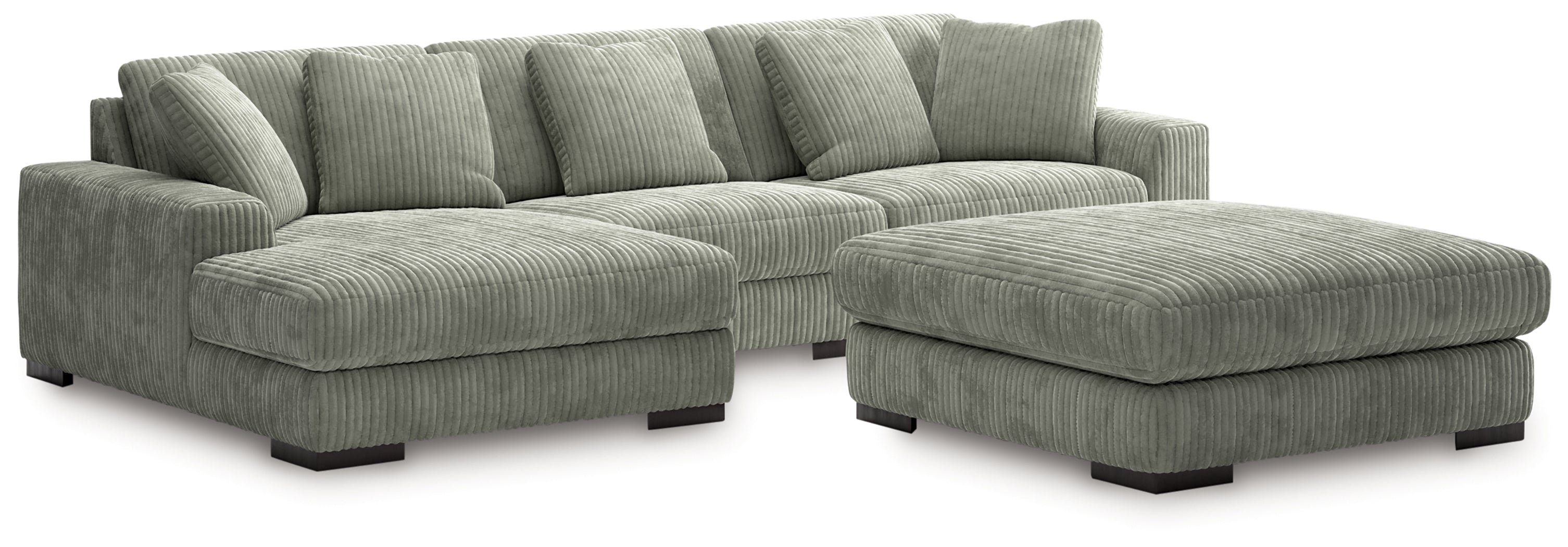Diamond Furniture - Ashley Furniture - Lindyn 3-Piece Sectional with Ottoman - 3-Piece Sectional with Ottoman - 21105U10
