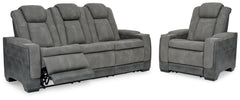 Diamond Furniture - Ashley Furniture - Next-Gen Durapella Power Reclining Sofa and Power Recliner - Power Reclining Sofa and Power Recliner - 22004U3