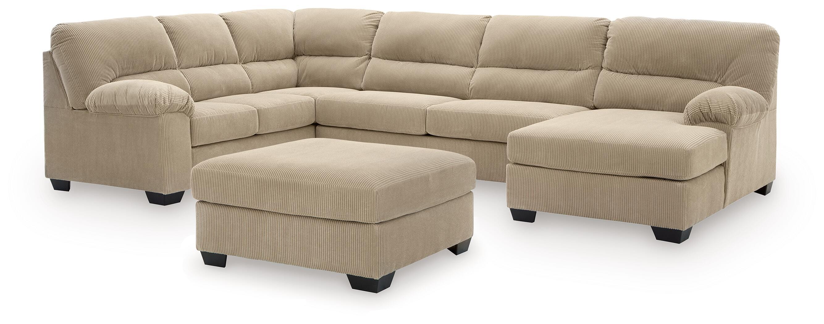Diamond Furniture - Ashley Furniture - SimpleJoy 3-Piece Sectional and Ottoman - 3-Piece Sectional and Ottoman - 24203U3