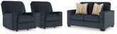 Diamond Furniture - Ashley Furniture - Aviemore Loveseat and 2 Recliners - Loveseat and 2 Recliners - 24303U4