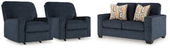 Diamond Furniture - Ashley Furniture - Aviemore Loveseat and 2 Recliners - Loveseat and 2 Recliners - 24303U4