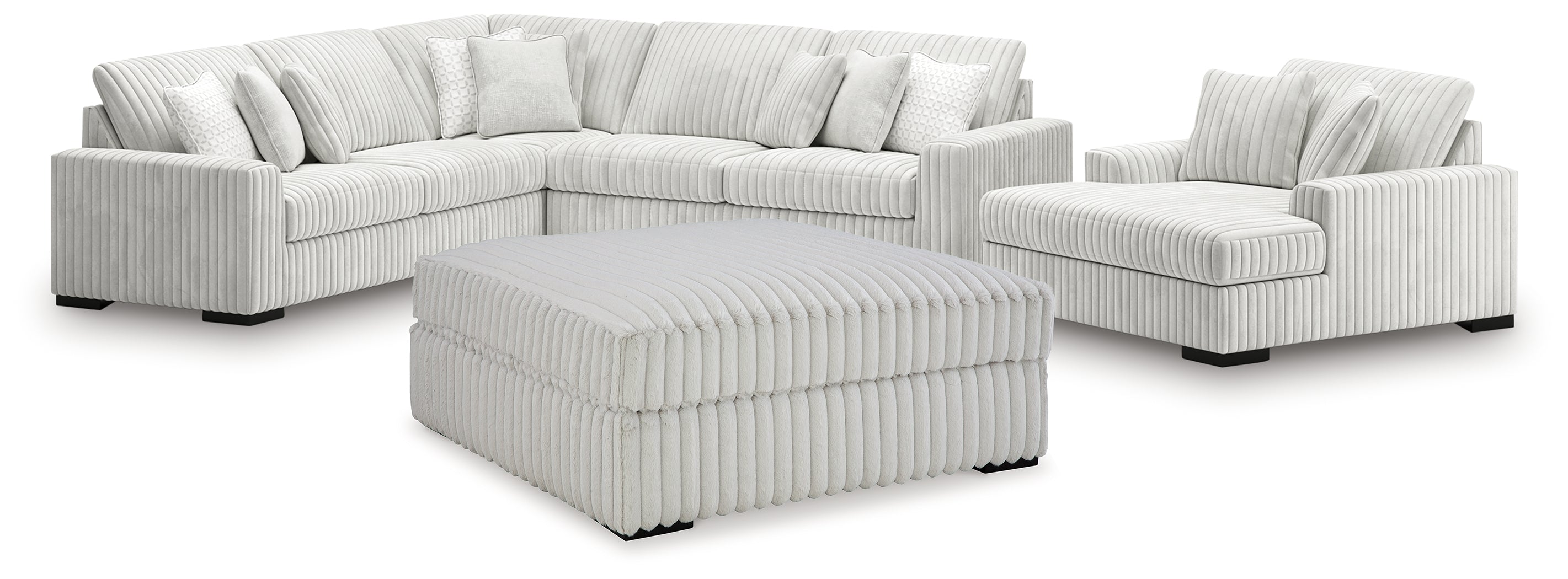 Diamond Furniture - Ashley Furniture - Stupendous 4-Piece Sectionals and Ottoman - 4-Piece Sectionals and Ottoman - 25903U5