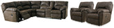 Diamond Furniture - Ashley Furniture - Tambo 2-Piece Reclining Sectional and 2 Recliners - 2-Piece Reclining Sectional and 2 Recliners - 27802U1