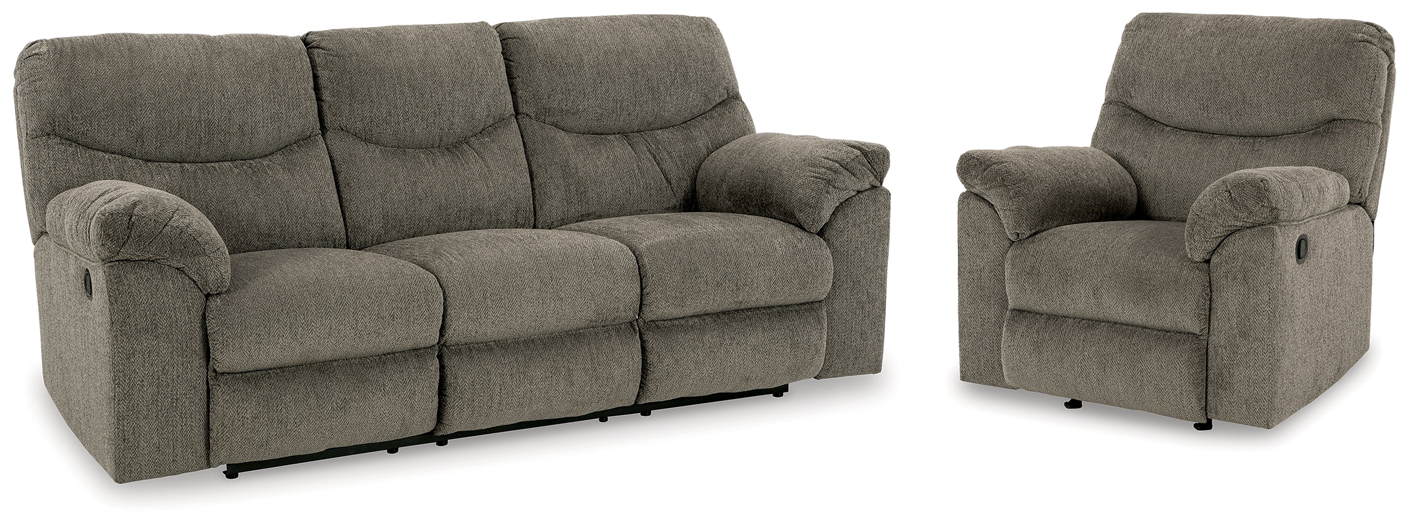 Diamond Furniture - Ashley Furniture - Alphons Reclining Sofa and Recliner - Reclining Sofa and Recliner - 28201U3