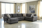 Diamond Furniture - Ashley Furniture - Ambee 3-Piece Sectional with Chaise - RAF 3-Piece Sectional with Chaise - 28620S1