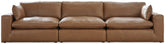 Diamond Furniture - Ashley Furniture - Emilia 3-Piece Sectional Sofa - RAF 3-Piece Sectional Sofa / Caramel - 30901S2