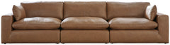 Diamond Furniture - Ashley Furniture - Emilia 3-Piece Sectional Sofa - RAF 3-Piece Sectional Sofa / Caramel - 30901S2