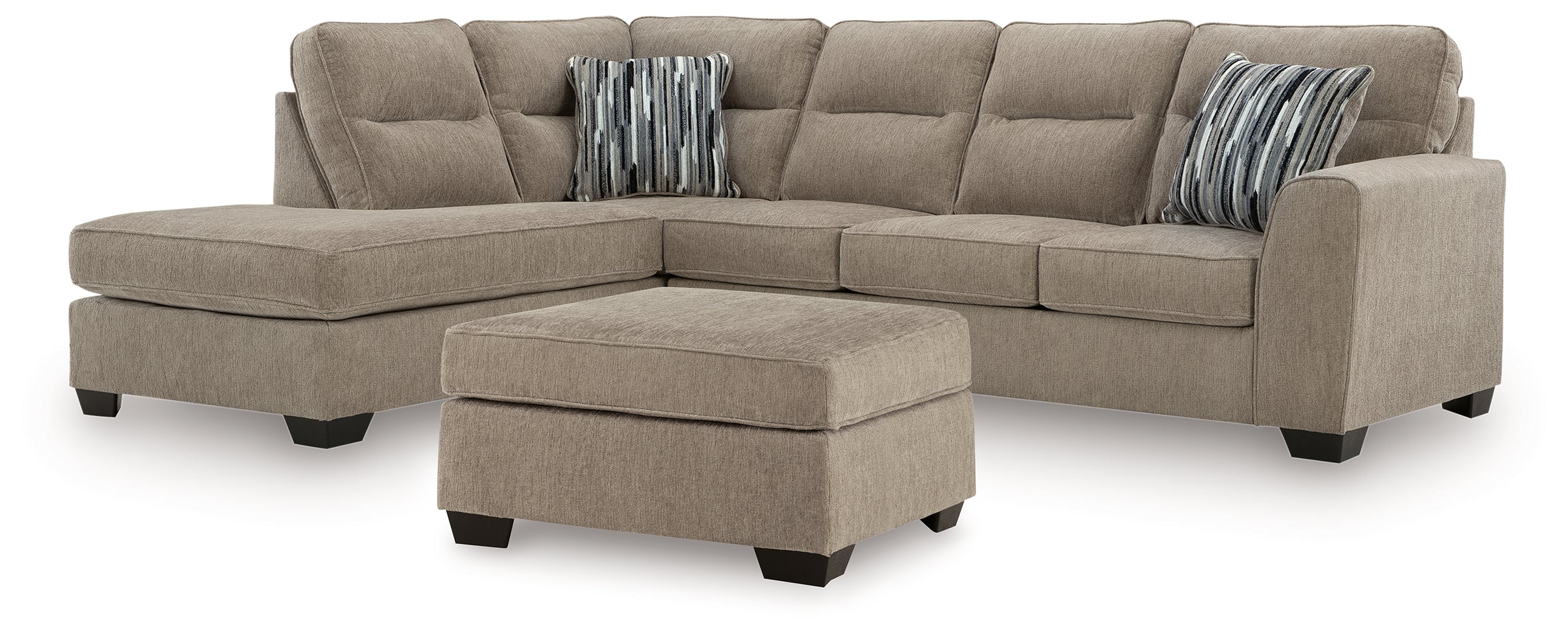 Diamond Furniture - Ashley Furniture - Olten 2-Piece Sectional with Chaise and Ottoman - 2-Piece Sectional with Chaise and Ottoman - 31304U2