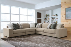 Diamond Furniture - Ashley Furniture - Linenhause 5-Piece Sectional - RAF 5-Piece Sectional - 31803S17