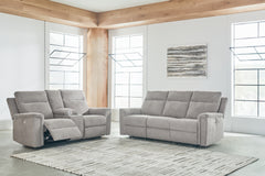 Diamond Furniture - Ashley Furniture - Barnsana Power Reclining Sofa and Loveseat - Power Reclining Sofa and Loveseat - 33201U1