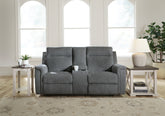 Diamond Furniture - Ashley Furniture - Barnsana Power Reclining Loveseat with Console - DBL REC PWR Loveseat w/Console - 3320296