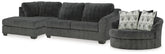 Diamond Furniture - Ashley Furniture - Biddeford 2-Piece Sectional and Oversized Swivel Accent Chair - 2-Piece Sectional and Oversized Swivel Accent Chair - 35504U2