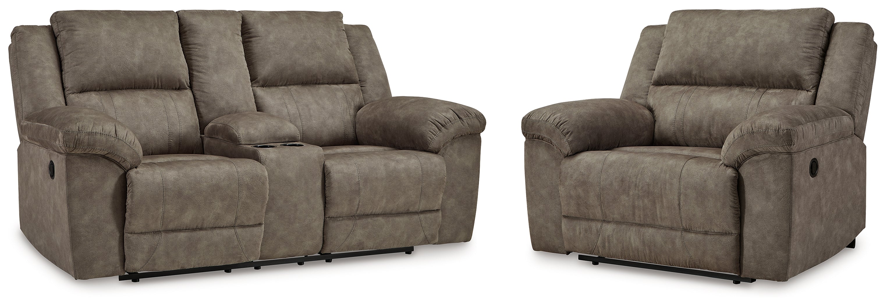 Diamond Furniture - Ashley Furniture - Laresview Reclining Loveseat and Oversized Recliner - Reclining Loveseat and Oversized Recliner - 37203U2