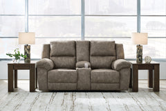 Diamond Furniture - Ashley Furniture - Laresview Reclining Loveseat with Console - DBL Rec Loveseat w/Console - 3720394