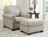 Diamond Furniture - Ashley Furniture - Gaelon Chair and Ottoman - Chair and Ottoman - 37307U2