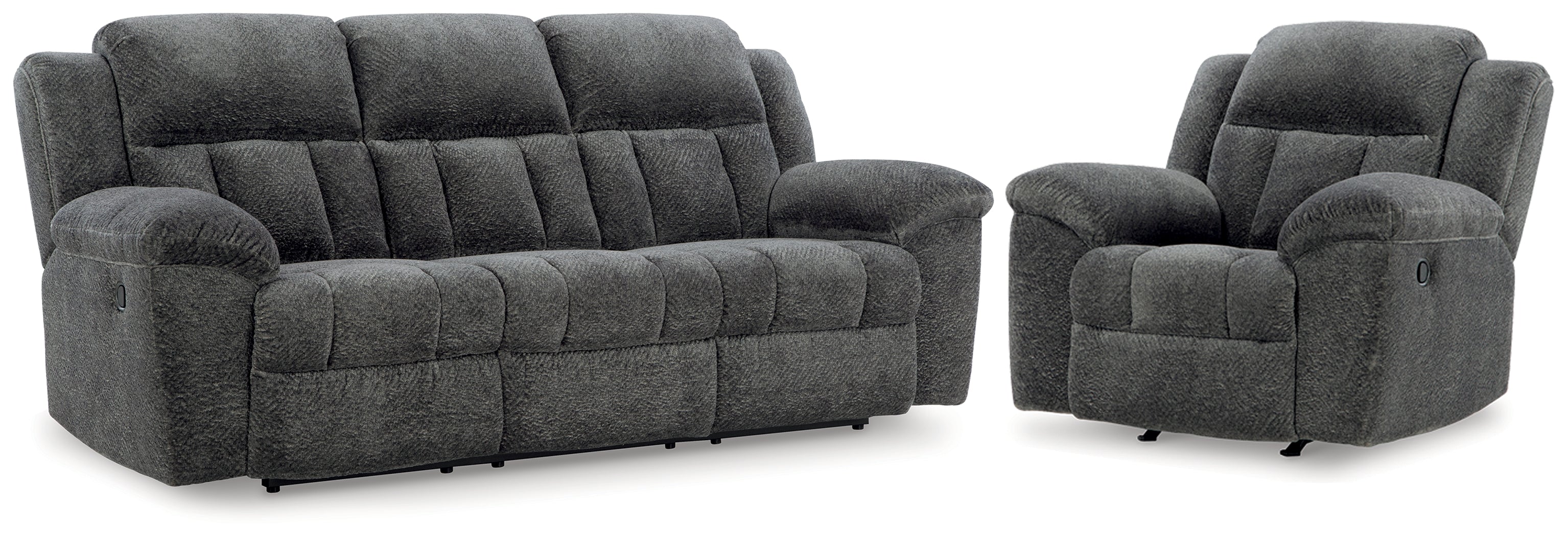 Diamond Furniture - Ashley Furniture - Frohn Reclining Sofa and Recliner - Reclining Sofa and Recliner - 37406U2