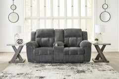 Diamond Furniture - Ashley Furniture - Frohn Reclining Loveseat with Console - DBL Rec Loveseat w/Console - 3740694