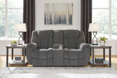 Diamond Furniture - Ashley Furniture - Foreside Reclining Loveseat with Console - DBL Rec Loveseat w/Console - 3810494
