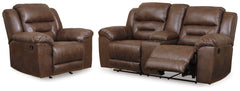 Diamond Furniture - Ashley Furniture - Stoneland Reclining Loveseat and Recliner - Reclining Loveseat and Recliner - 39904U5