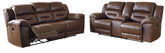 Diamond Furniture - Ashley Furniture - Stoneland Power Reclining Sofa and Loveseat - Power Reclining Sofa and Loveseat - 39904U2