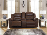 Diamond Furniture - Ashley Furniture - Stoneland Power Reclining Loveseat with Console - DBL REC PWR Loveseat w/Console - 3990496