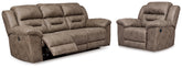 Diamond Furniture - Ashley Furniture - Stoneland Power Reclining Sofa and Manual Recliner - Power Reclining Sofa and Manual Recliner - 39905U12