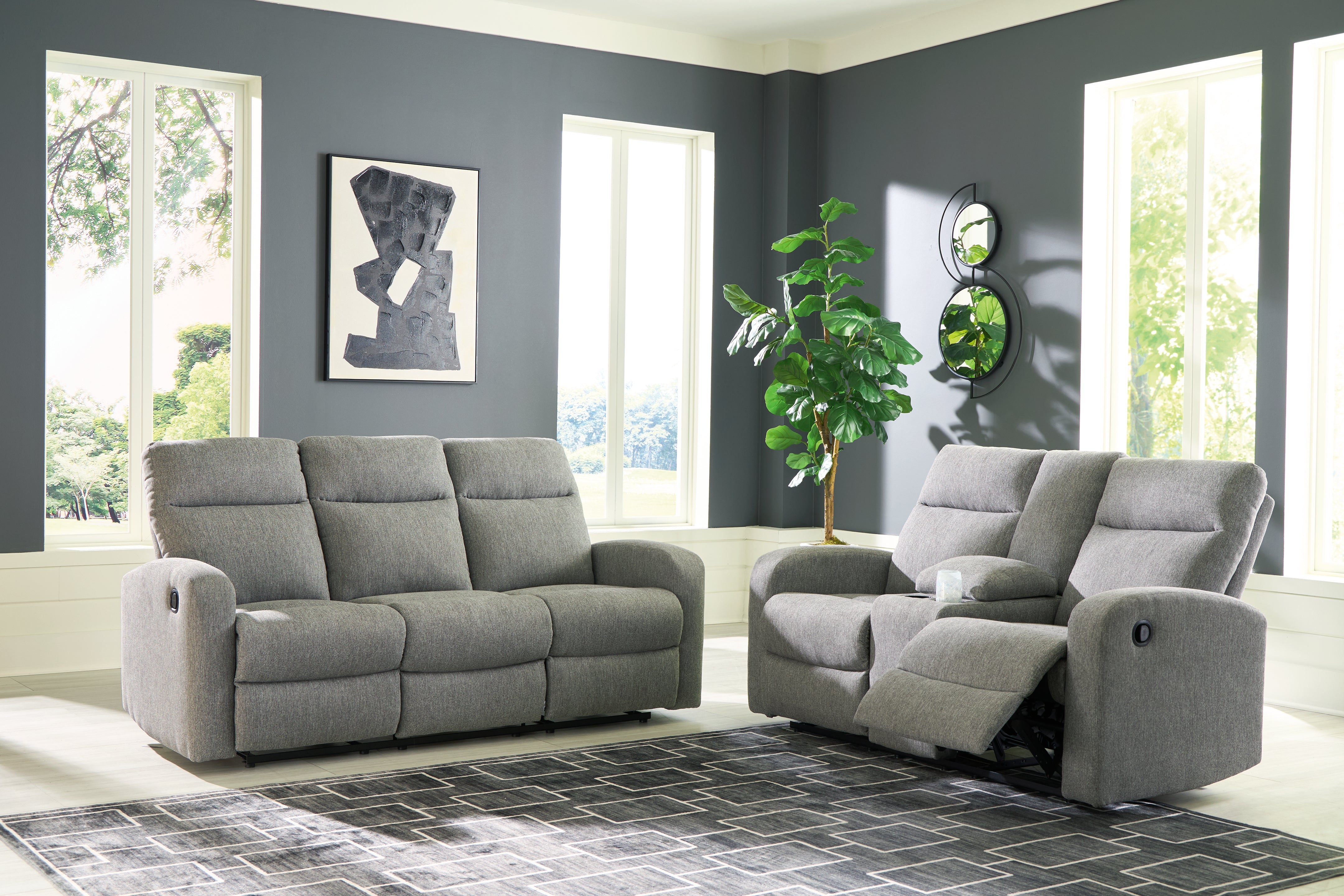 Diamond Furniture - Ashley Furniture - Gauntlet Reclining Sofa and Loveseat - Reclining Sofa and Loveseat - PC42204U1