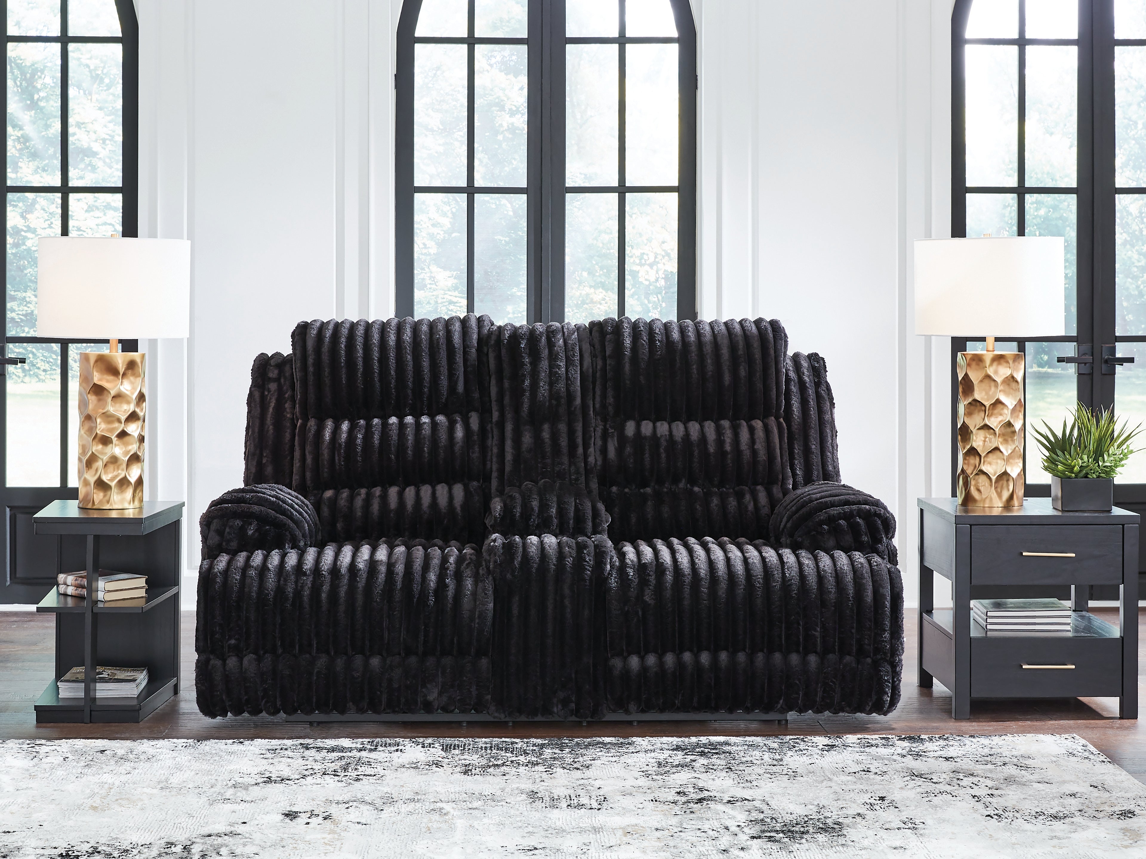 Diamond Furniture - Ashley Furniture - Rhine Falls Reclining Loveseat with Console - DBL REC PWR Loveseat w/Console - PC4280596