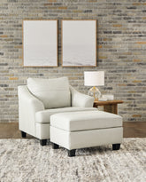 Diamond Furniture - Ashley Furniture - Genoa Oversized Chair and Ottoman - Oversized Chair and Ottoman - 47704U3