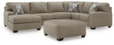 Diamond Furniture - Ashley Furniture - Newellen 3-Piece Sectional and Oversized Ottoman - 3-Piece Sectional and Oversized Ottoman - 48404U1