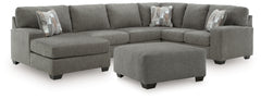 Diamond Furniture - Ashley Furniture - Clarington 3-Piece Sectional and Oversized Ottoman - 3-Piece Sectional and Oversized Ottoman - PC48405U1