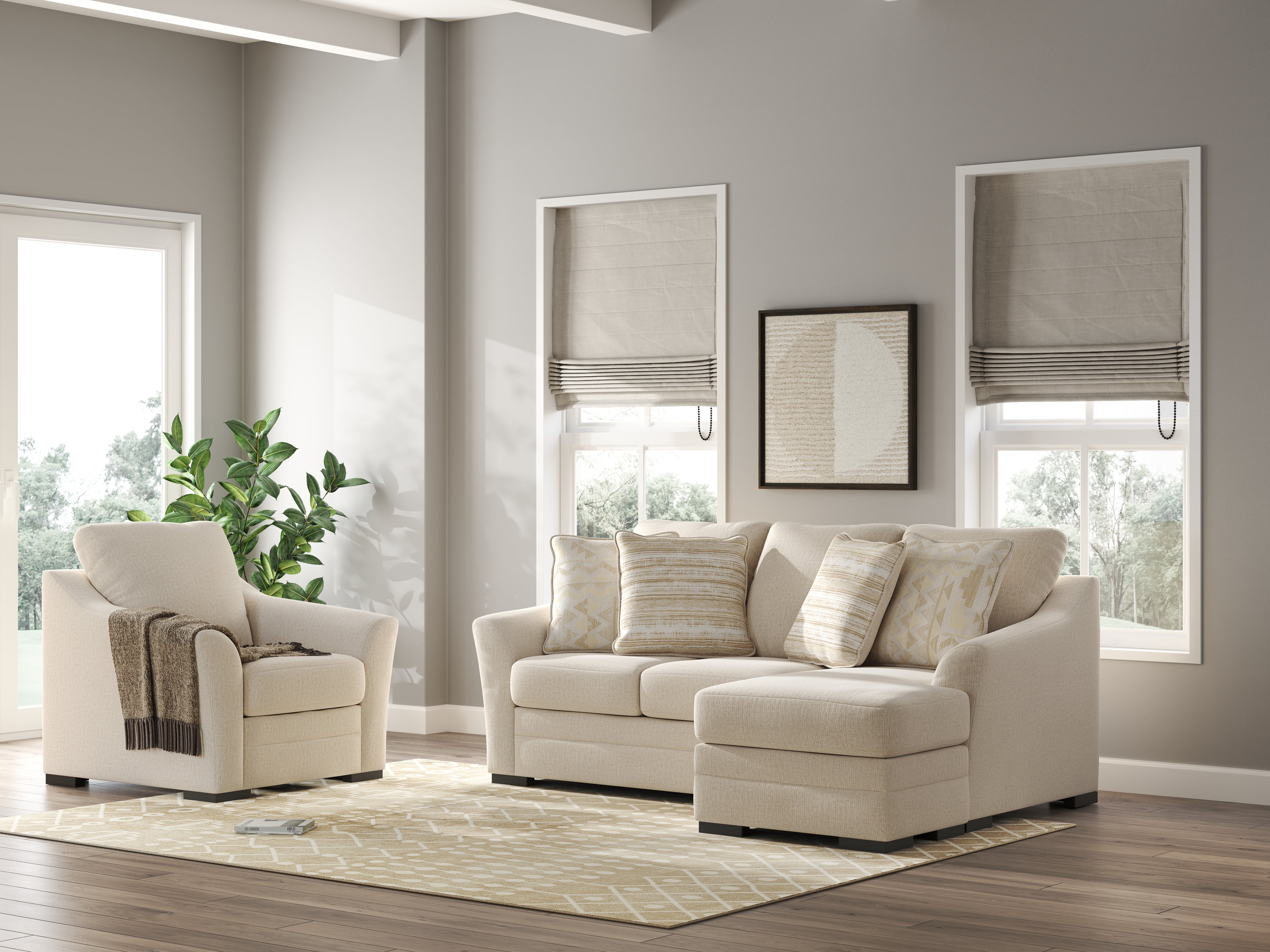 Diamond Furniture - Ashley Furniture - Lango Sofa Chaise and Chair - Sofa Chaise and Chair - 48602U1