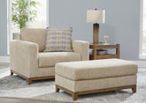 Diamond Furniture - Ashley Furniture - Parklynn Oversized Chair and Ottoman - Oversized Chair and Ottoman - 48902U2