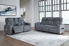 Diamond Furniture - Ashley Furniture - Studio Cave Power Reclining Sofa and Loveseat - Power Reclining Sofa and Loveseat - PC49802U1