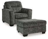 Diamond Furniture - Ashley Furniture - Lonoke Chair and Ottoman - Chair and Ottoman - 50504U12