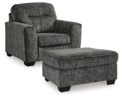 Diamond Furniture - Ashley Furniture - Lonoke Chair and Ottoman - Chair and Ottoman - 50504U12