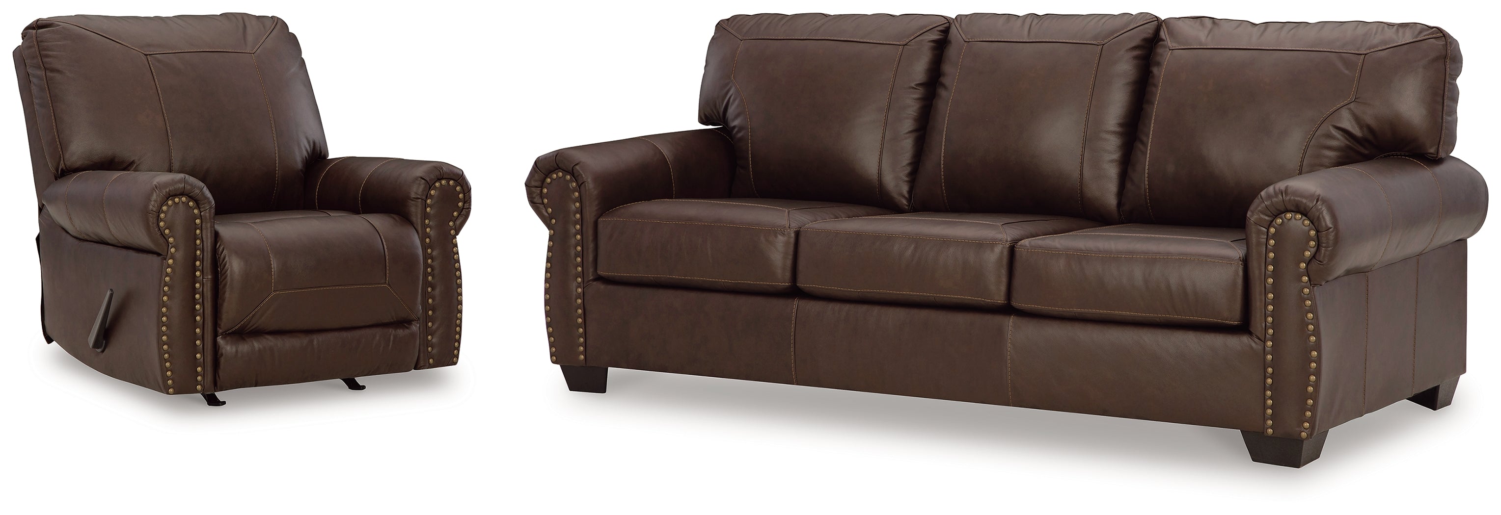 Diamond Furniture - Ashley Furniture - Colleton Sofa and Recliner - Sofa and Recliner - 52107U2