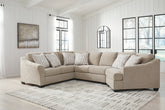 Diamond Furniture - Ashley Furniture - Brogan Bay 3-Piece Sectional with Cuddler - LAF 3-Piece Sectional with Cuddler - 52705S1