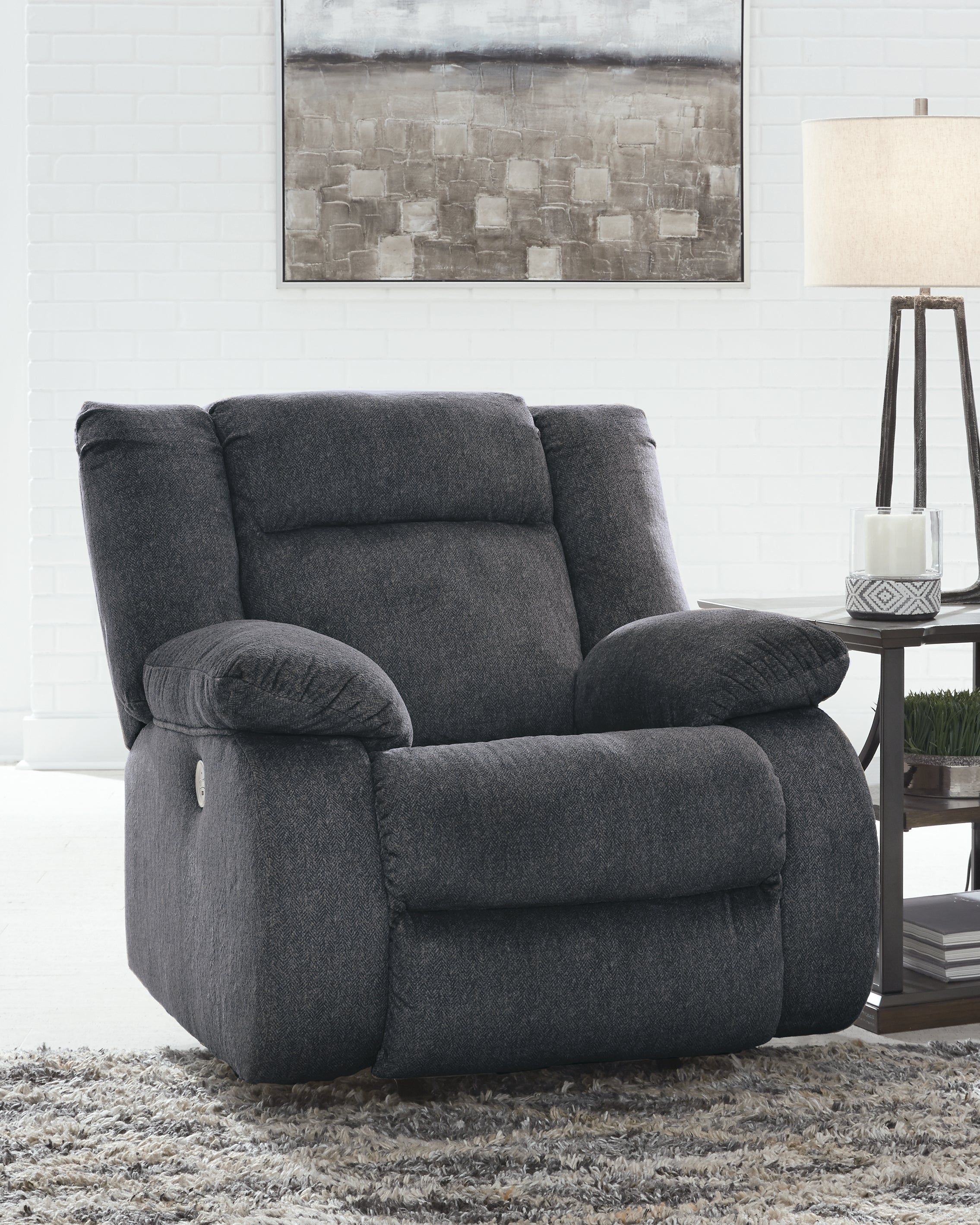 Diamond Furniture - Ashley Furniture - Burkner Power Recliner - Power Rocker Recliner - 5380498
